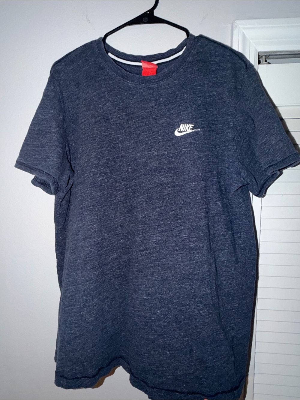 Vintage Nike Men's Navy Heather Short-Sleeve Crew T-Shirt - Size XL